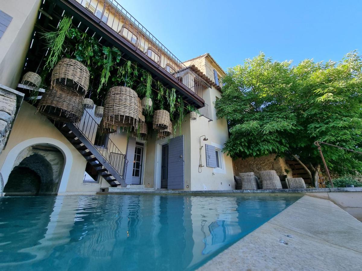 Piscine troglodyte avec vue incroyable à Gordes Vila Exterior foto