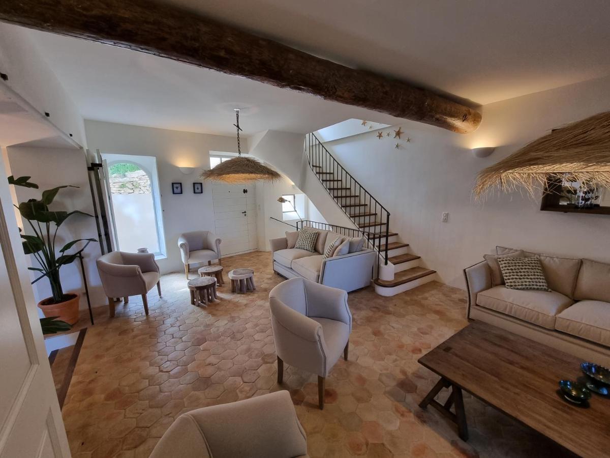 Piscine troglodyte avec vue incroyable à Gordes Vila Exterior foto