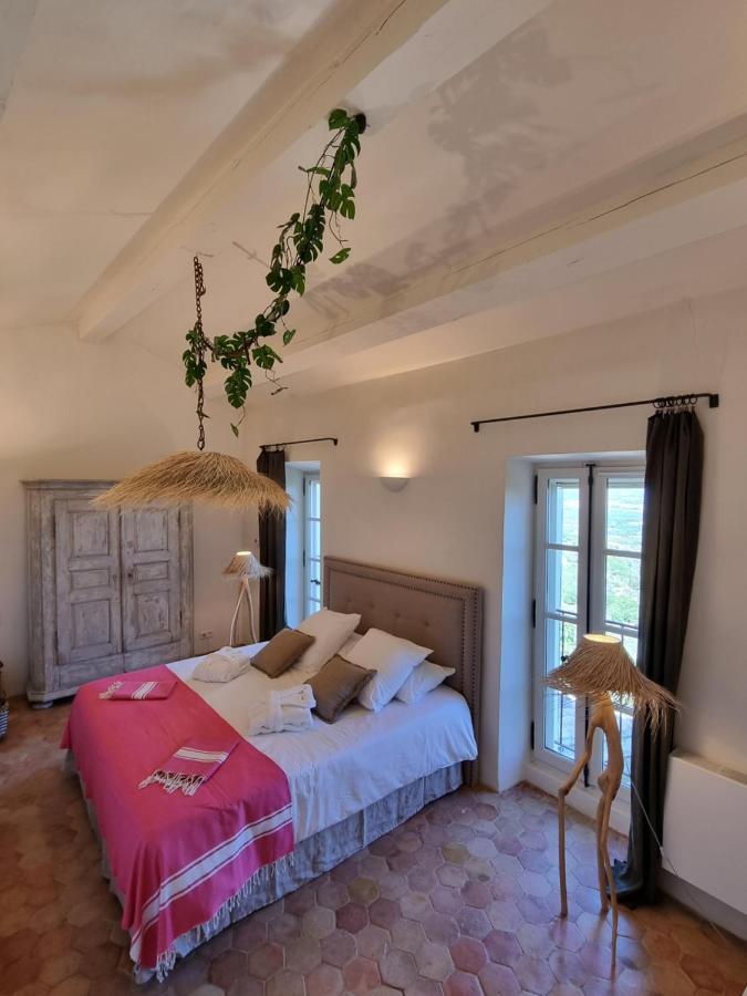 Piscine troglodyte avec vue incroyable à Gordes Vila Exterior foto